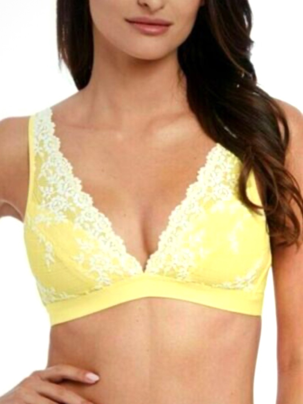 Wacoal Yellow Lace Bra push up padded